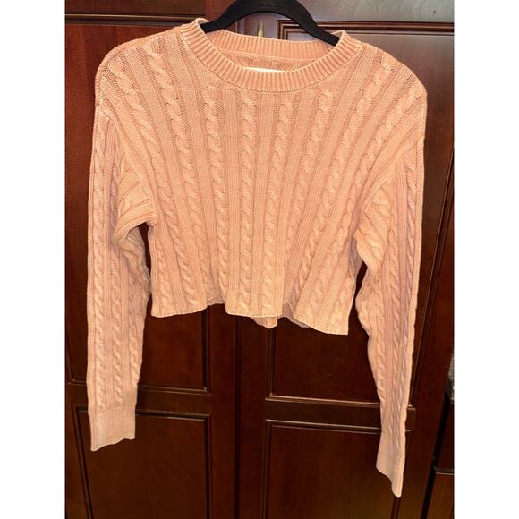 NWT Aerie Mini Cable Cropped 100% Cotton Sweater SizeXS - Picture 3 of 9